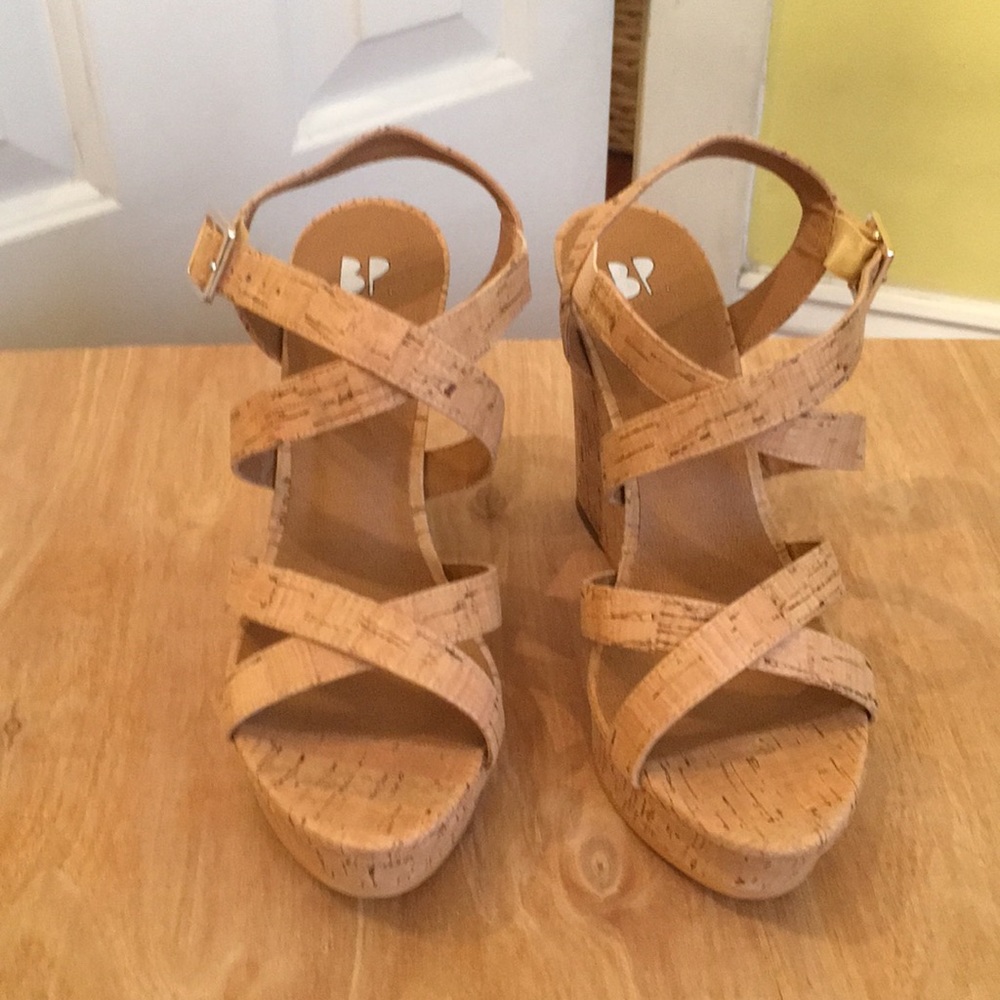 Never worn BP Cork wedges
